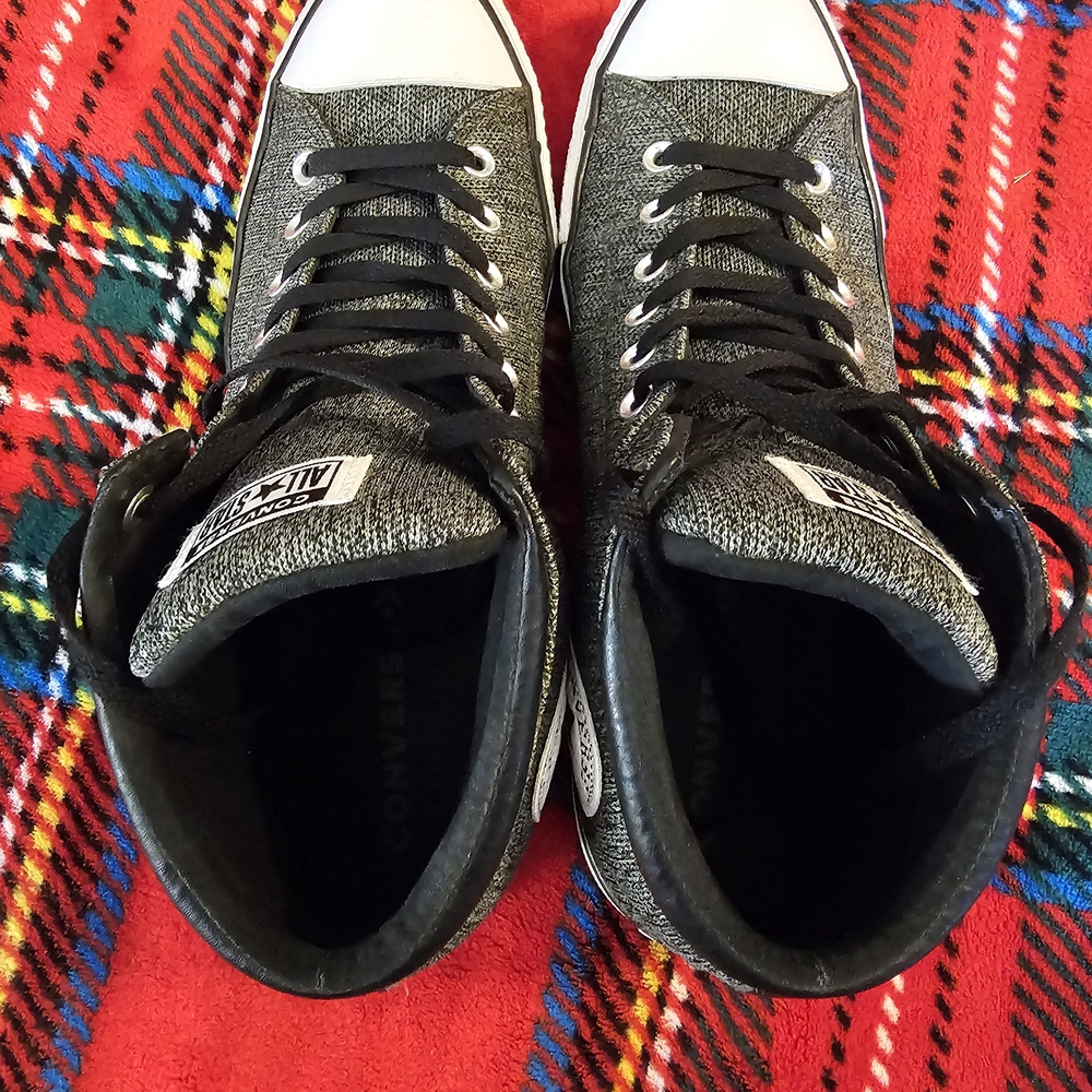 Converse All Stars High Street Gray and Black High-Tops Mens Size 12 - Picture 5 of 7